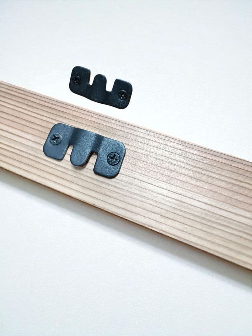 無垢材レコードディスプレイレール　LP3枚用2本セット