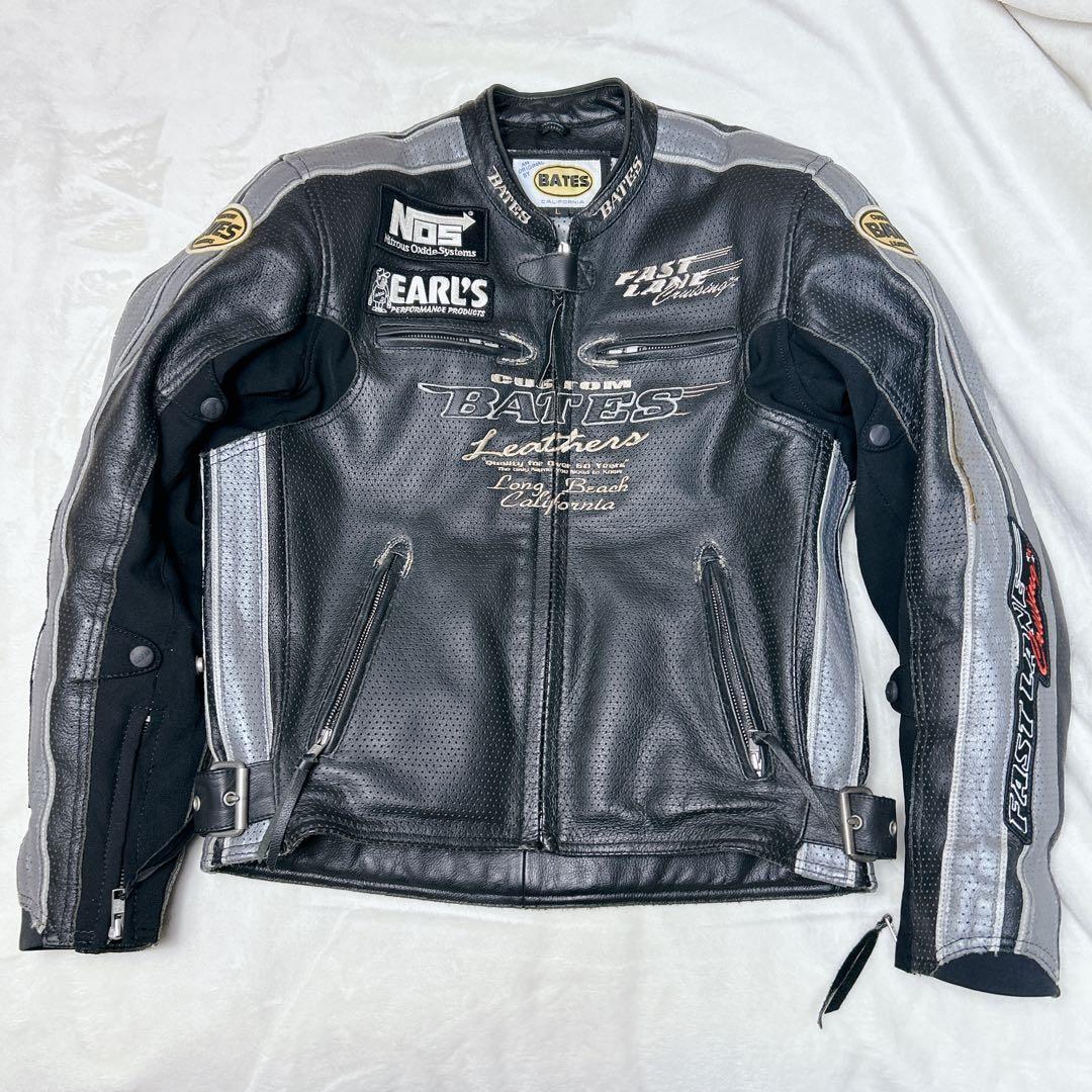 BATES ワンピース ゾロ パンチング レザー ジャケットライダー バイク