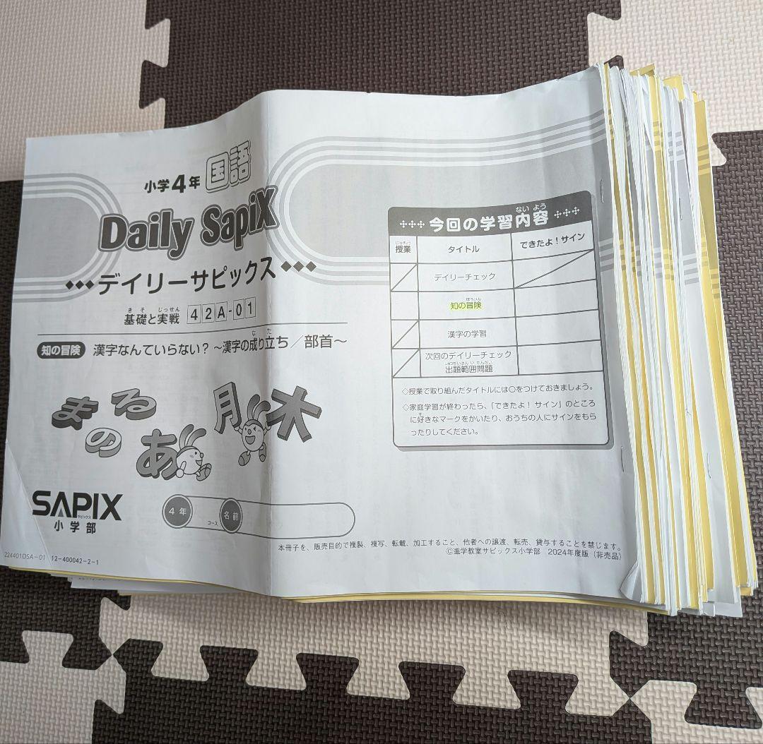 サピックス　SAPIX　小学４年生　2024年度　１年分　フルセット