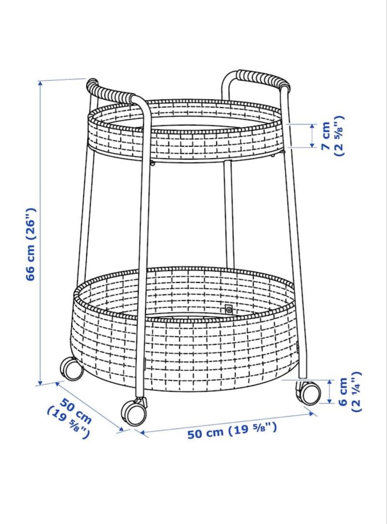 IKEAイケア　ルッバン　ワゴンテーブル　引き取りも可能