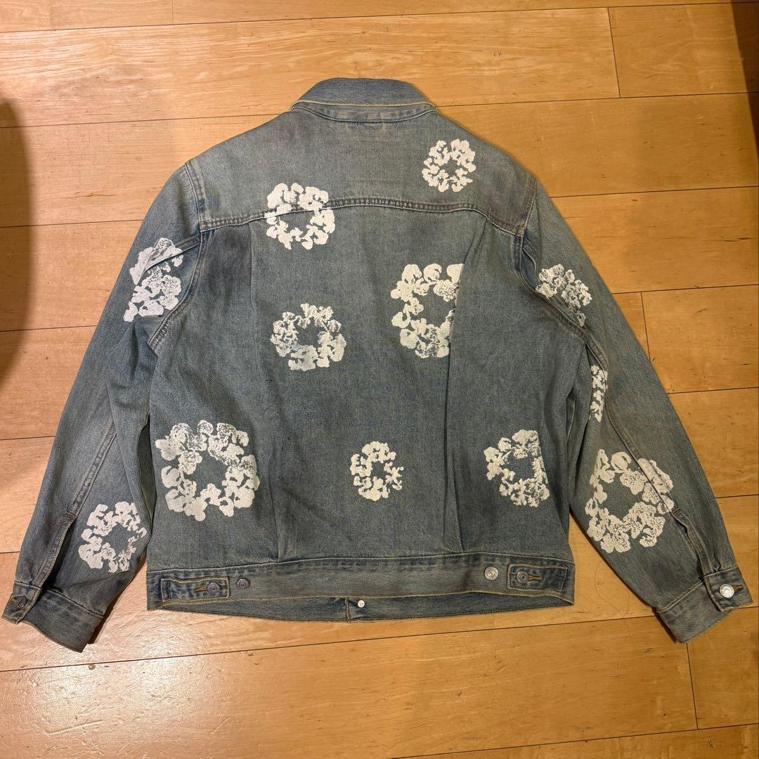 Levi's DENIM TEARS 花柄ペイント デニムジャケット L