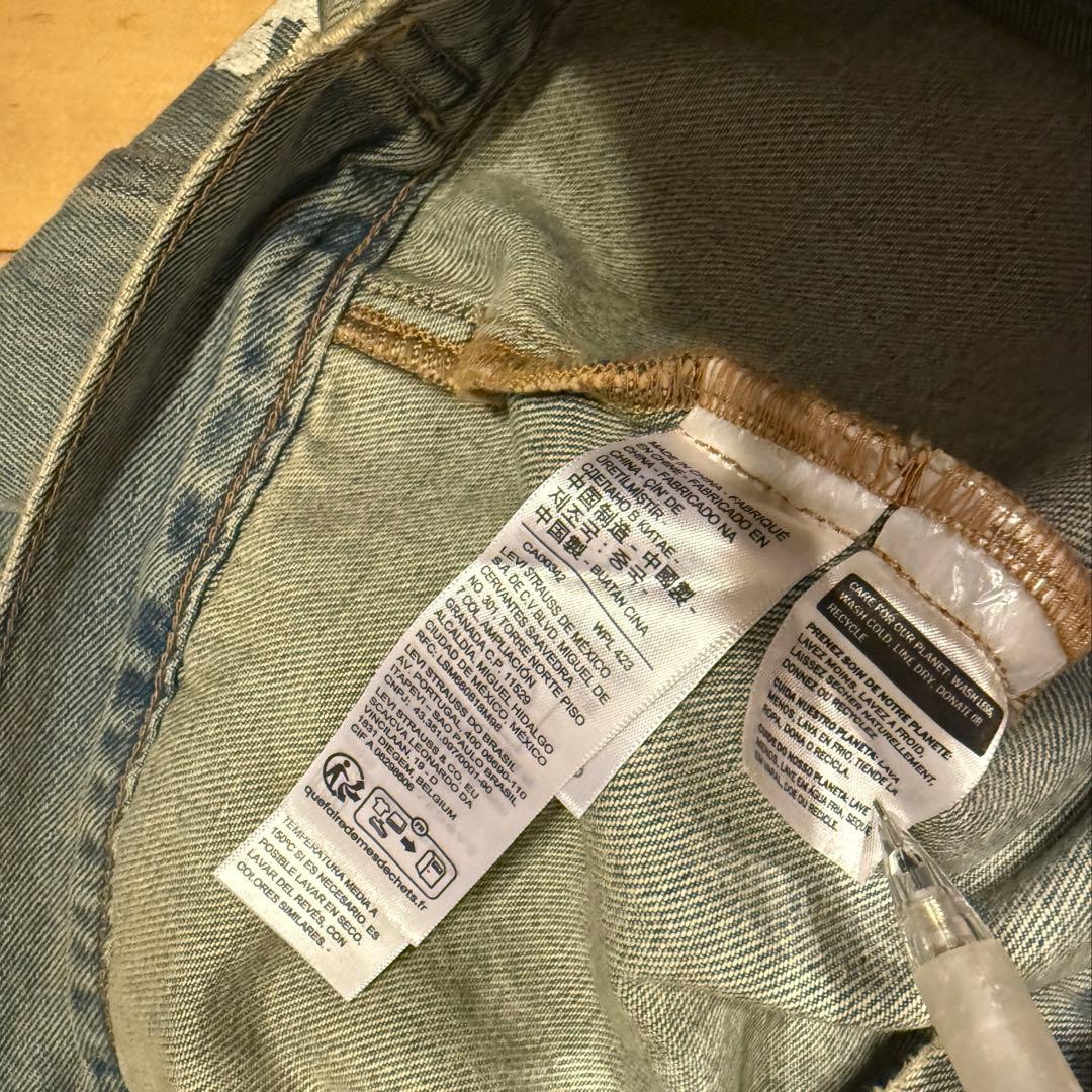 Levi's DENIM TEARS 花柄ペイント デニムジャケット L