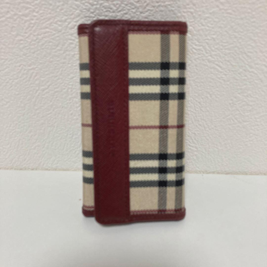 Burberry チェック柄 レザーキーケース