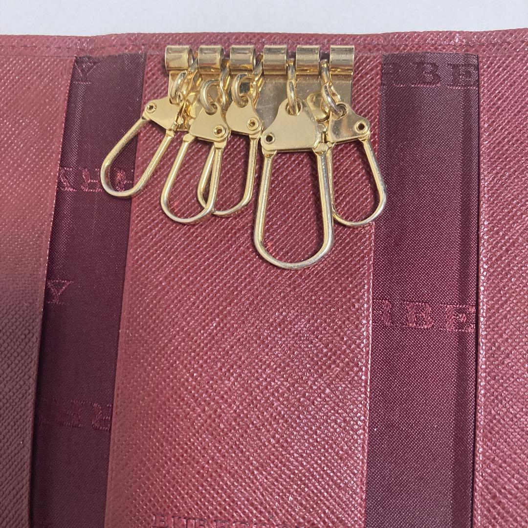 Burberry チェック柄 レザーキーケース