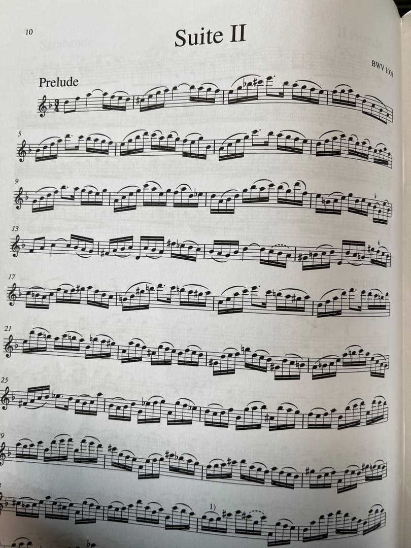 フルートソロ　バッハ　無伴奏チェロ組曲より6つの組曲