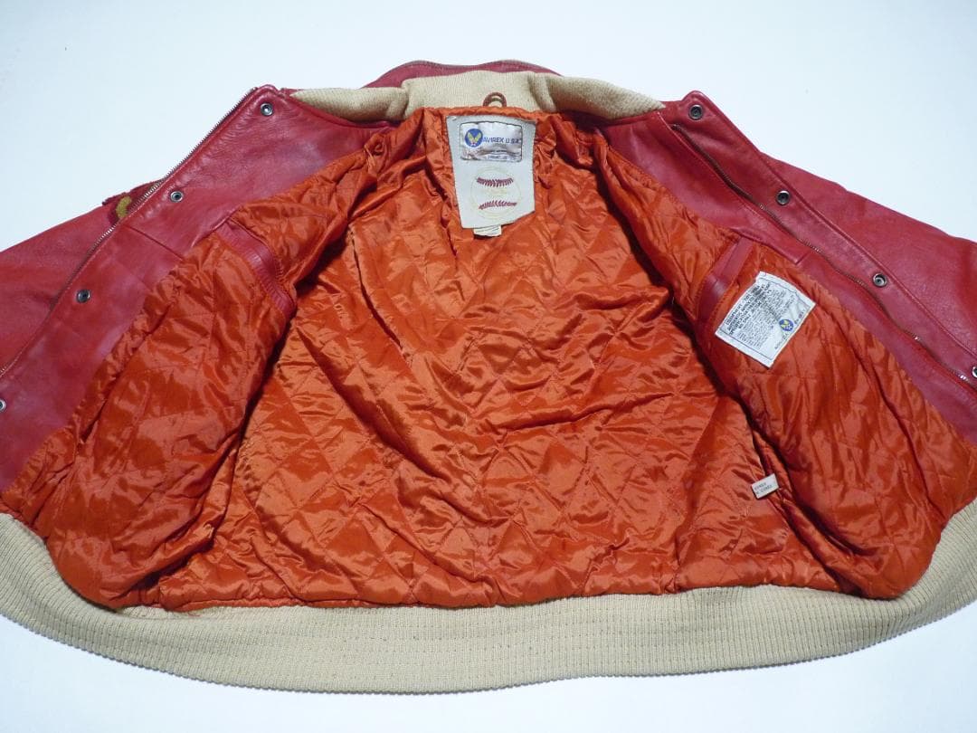 Jack　訳あり　状態必読　アヴィレックス　レザージャケット　レッド　M
