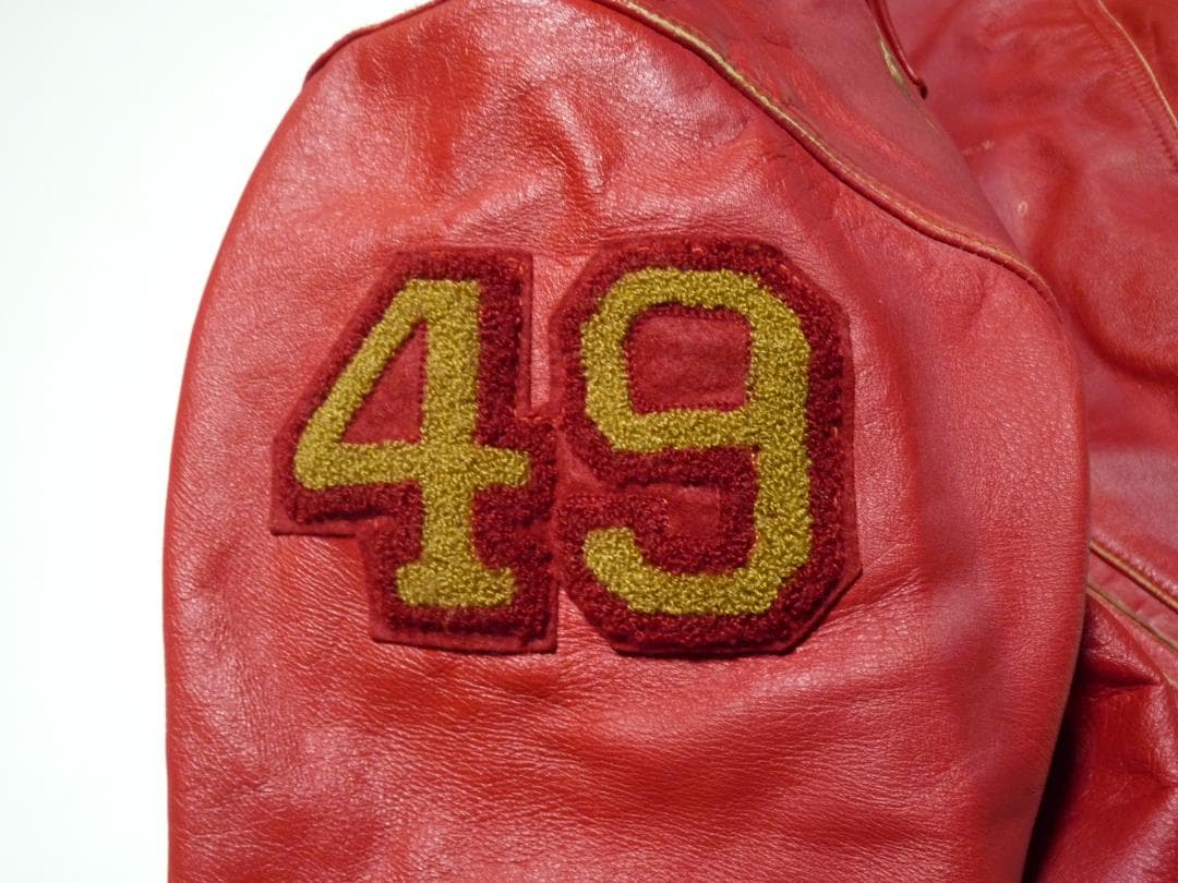 Jack　訳あり　状態必読　アヴィレックス　レザージャケット　レッド　M