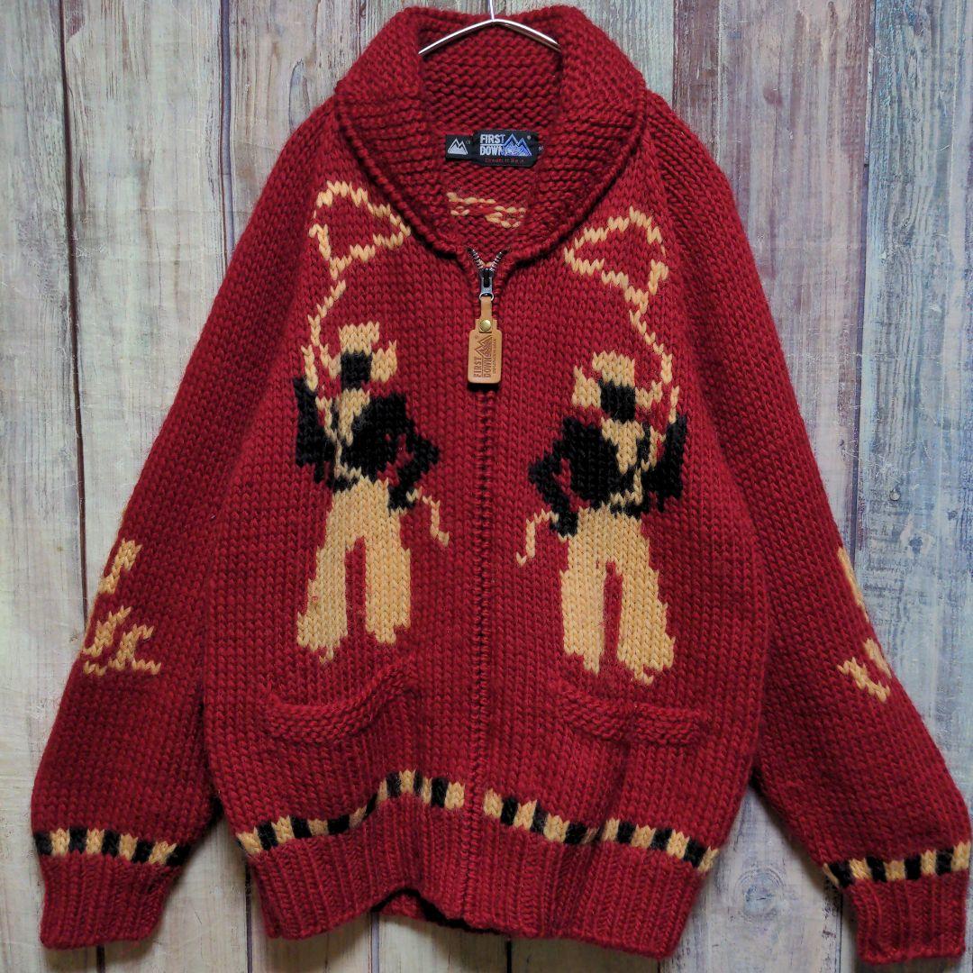 ファーストダウン カウチンセーター ニットカーディガン