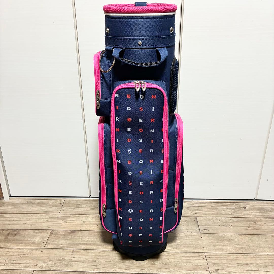 【美品】ONESIDER ゴルフバッグ ネイビー ピンク