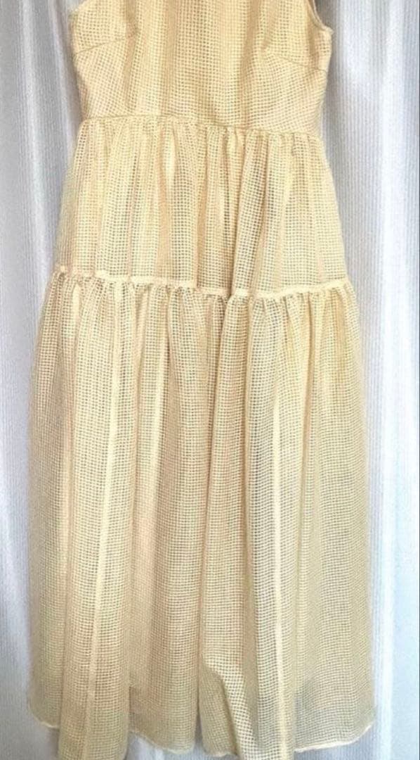 ワンピース CLANE SHEER PLAID FLARE ONEPIECE