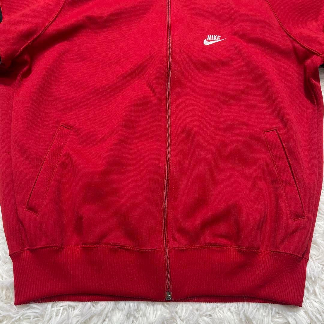 80s NIKE ナイキ　紺タグ ジャージ　トラックジャケット　刺繍ロゴ　M