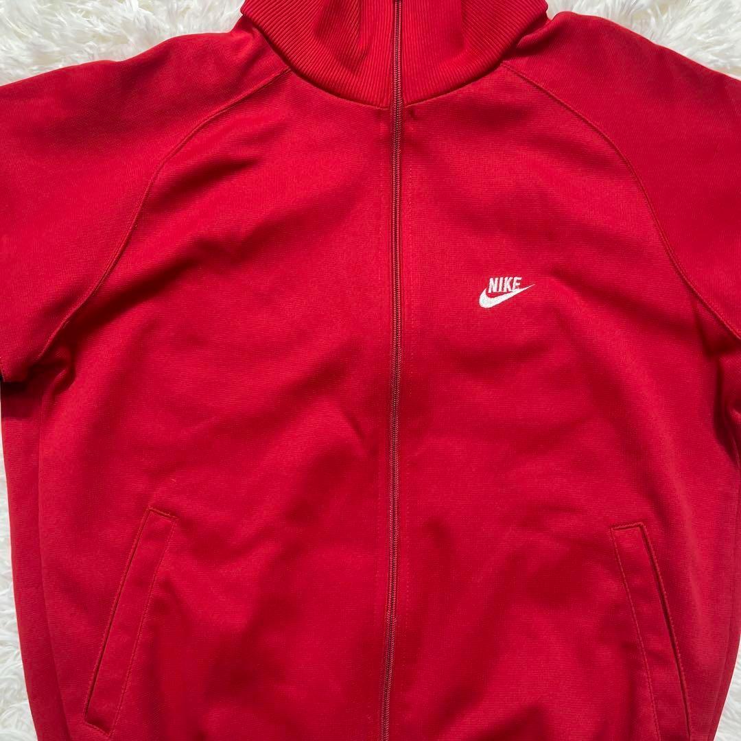 80s NIKE ナイキ　紺タグ ジャージ　トラックジャケット　刺繍ロゴ　M