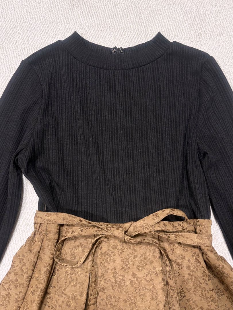 COHINA コヒナ ジャガード ドッキングワンピース