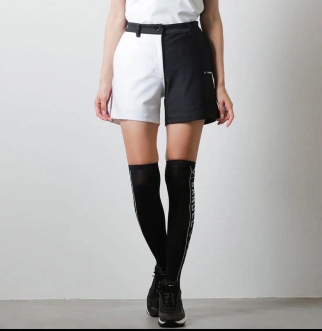 新品未使用☆BANDEL GOLF☆レディースコンビパンツⅡ(S～Mくらい)白黒