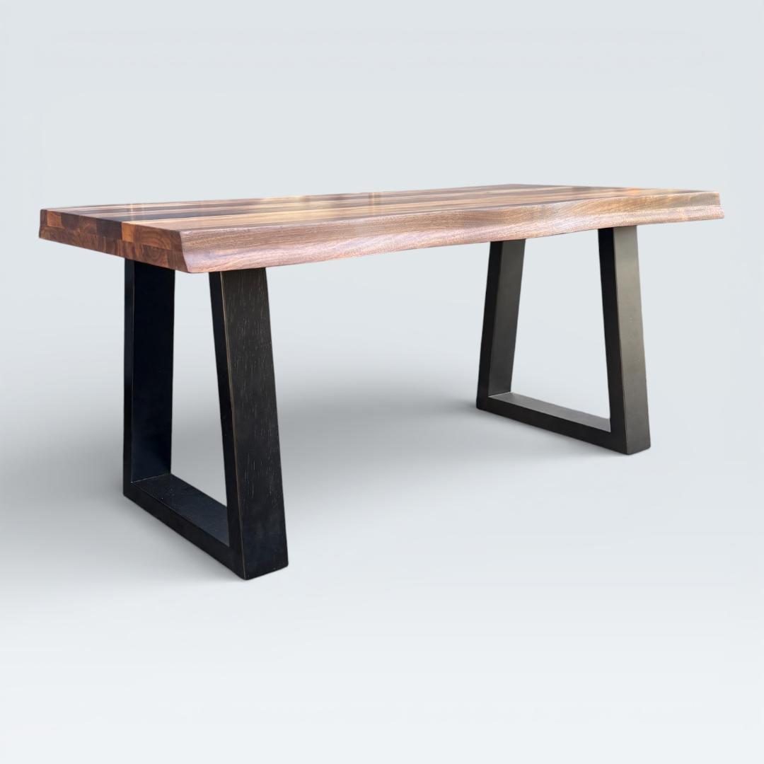 【大川家具】天然木ウォールナット無垢 センターテーブル 琥珀 ローテーブル