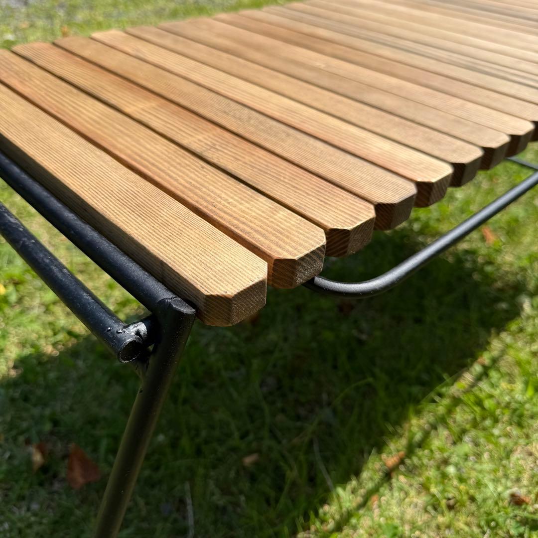 IGT対応 折りたたみアイアンテーブル ジャコビーン色-フラットバーナーテーブル