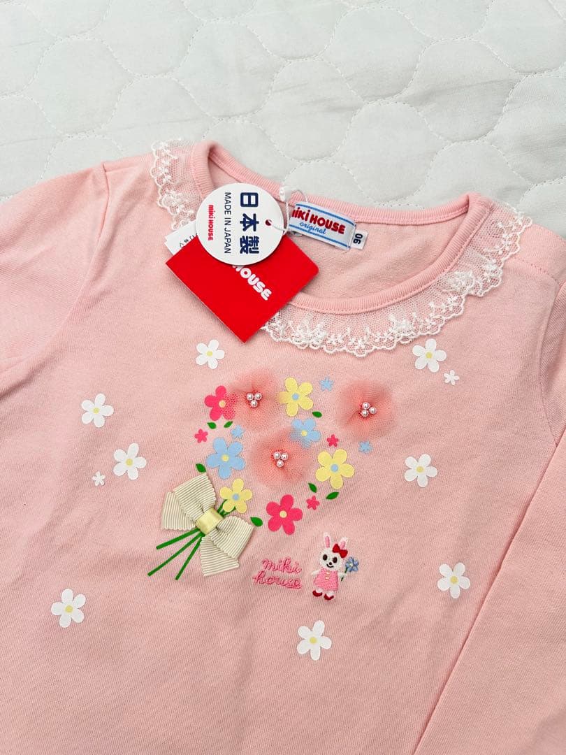 新品未使用 ミキハウス MIKIHOUSE 90cm 長袖 カットソー　花柄