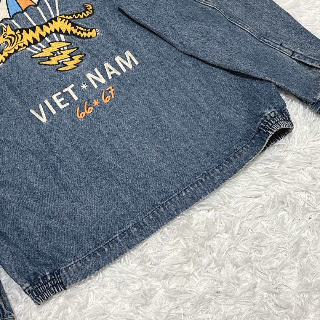 HOUSTON 刺繍デニムジャケット VIET NAM　M