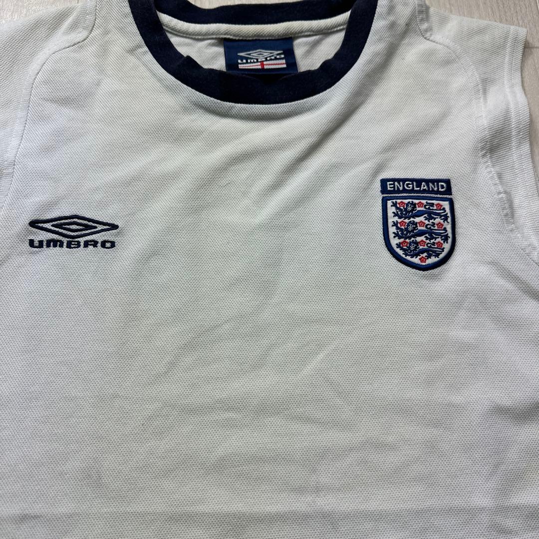 UMBRO イングランド代表ノースリーブシャツXL アウェイカラー