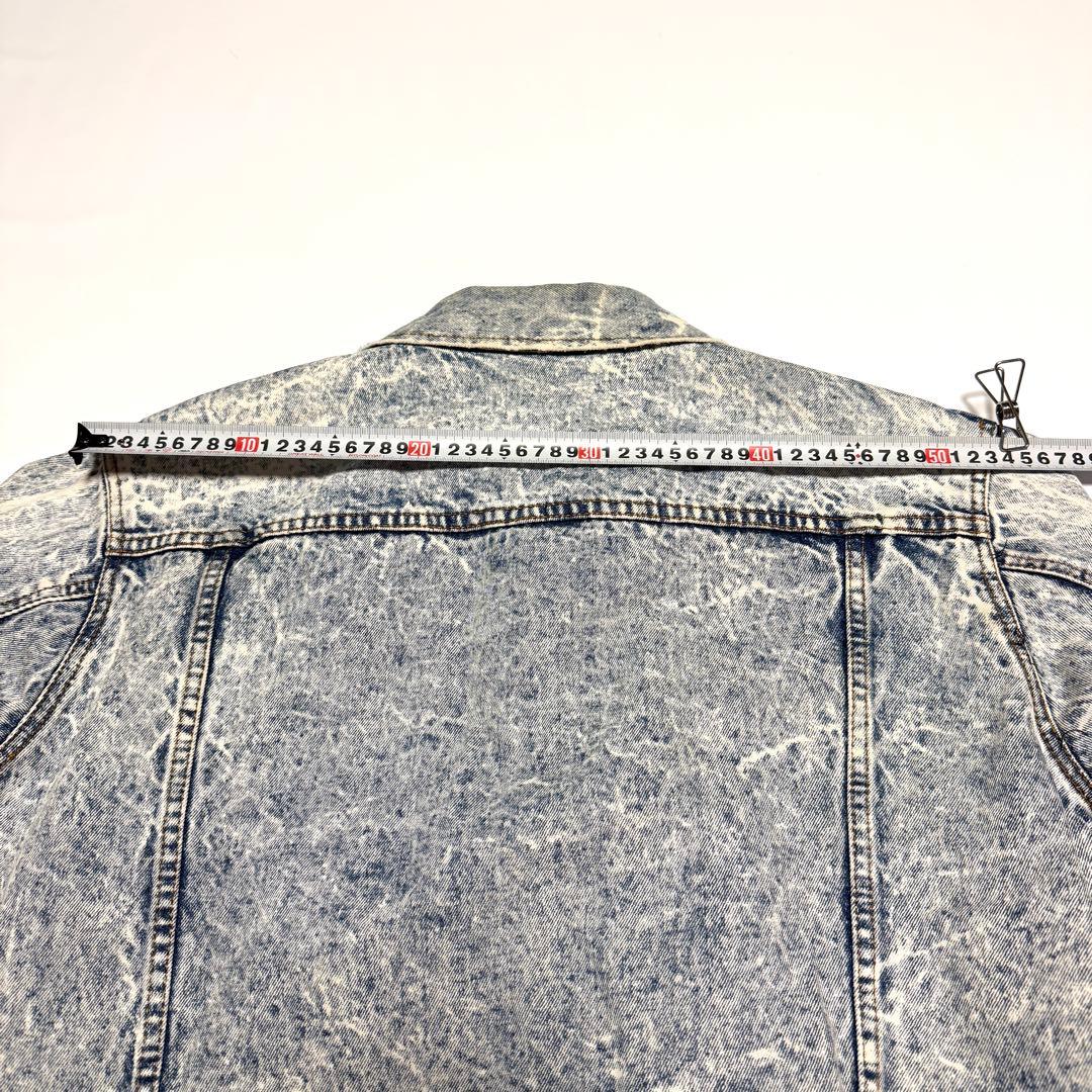 80s Lサイズ ビンテージ　ジージャン　UK製　ケミカルウォッシュ　メンズ