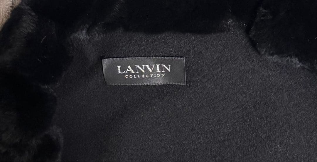LANVIN COLLECTION ファーポンチョケープ