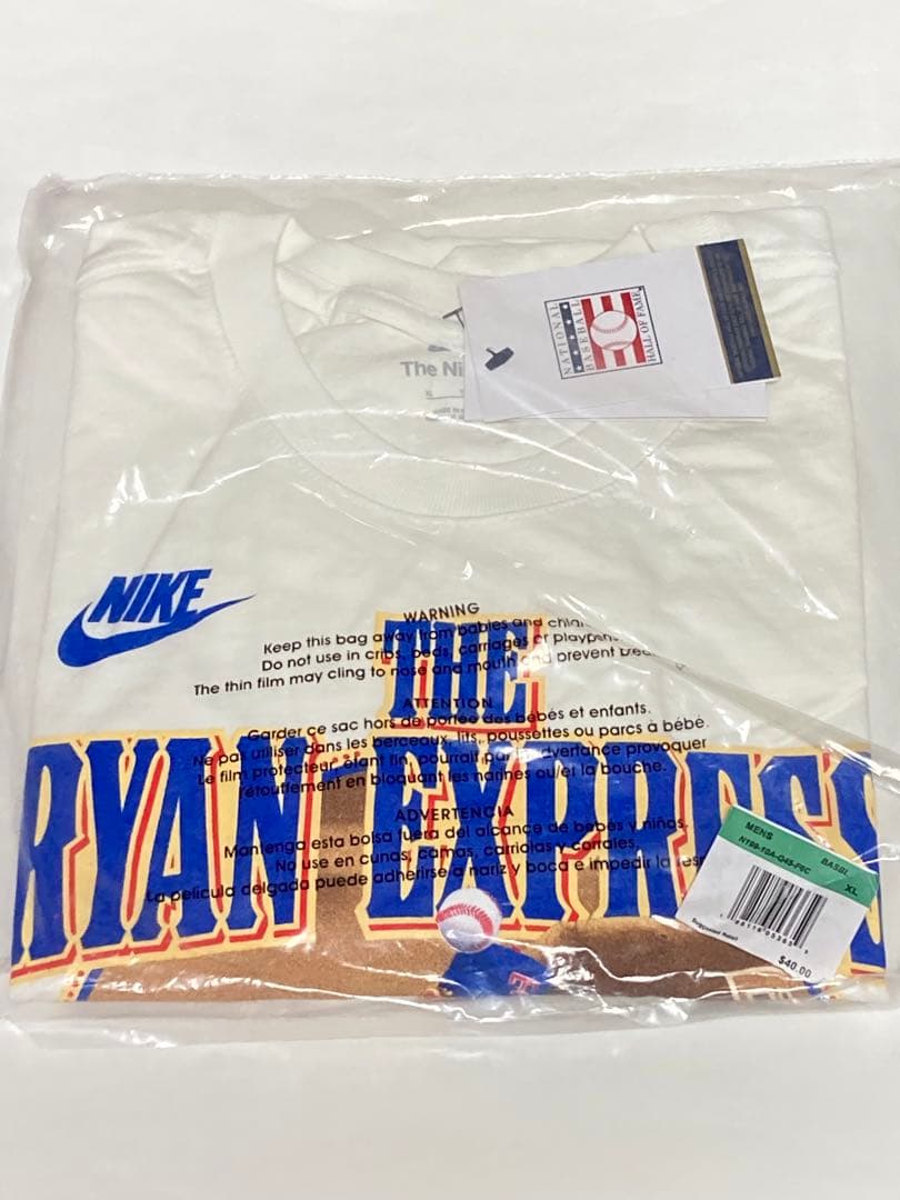 100%正規品XL白ノーラン・ライアン復刻モデルNIKEレンジャーズ日本未発売