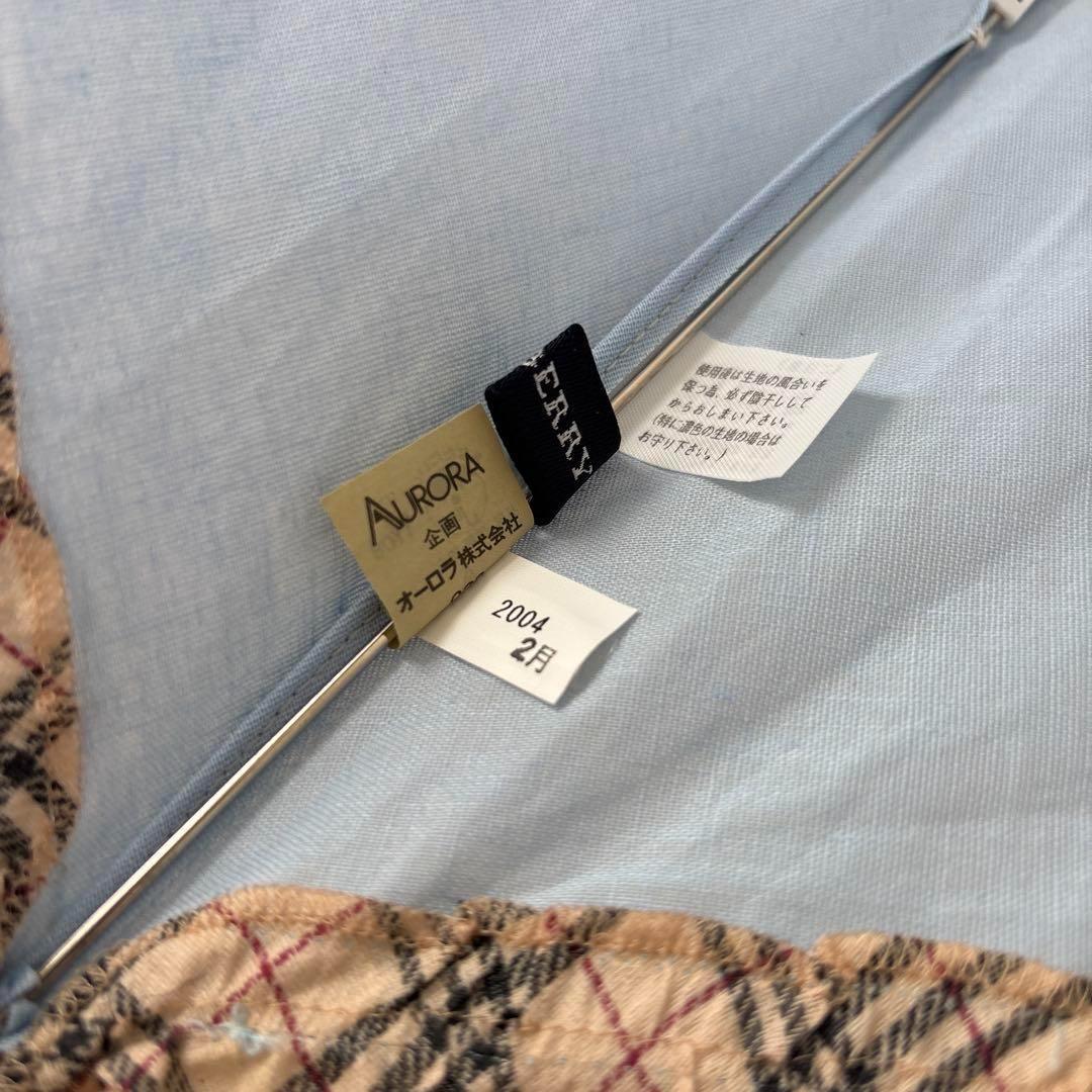 バーバリー 未使用 晴雨兼用 日傘 UV ノバチェック 折り畳み傘 フリル