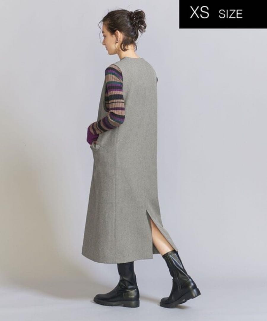 美品　ビューティアンドユース　ツイルジャンパースカート＆ジレ　ロングジレ XS