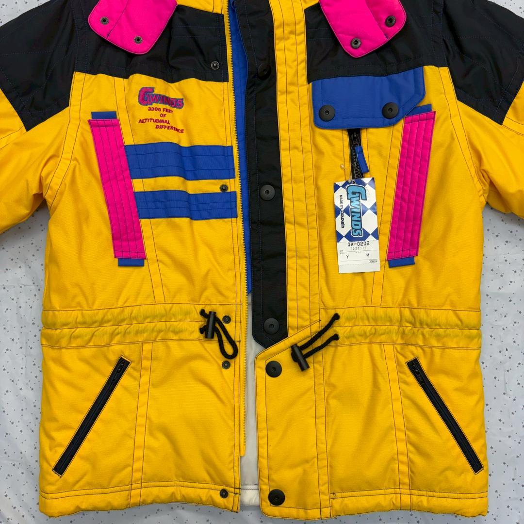 【新品未使用】ゴールドウイン スキーウェア 上下セット M レトロ 派手 黄