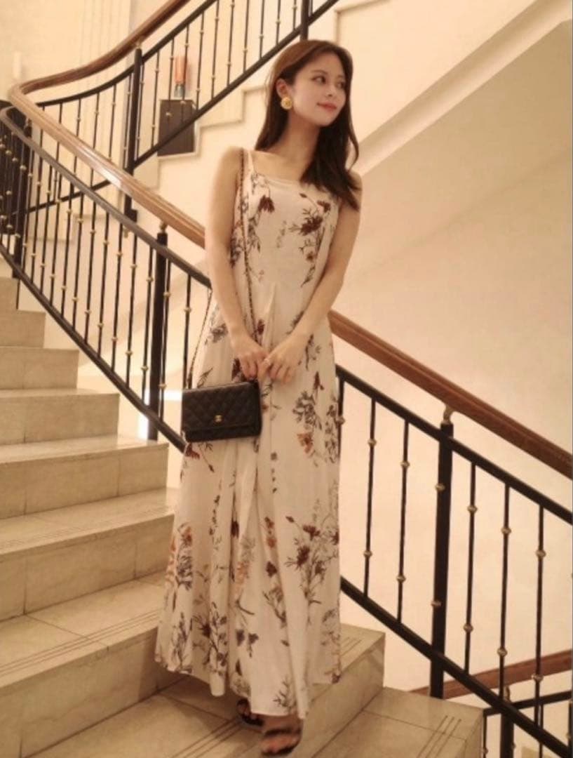 FRAY I.D ボタニカルプリントキャミソールワンピース