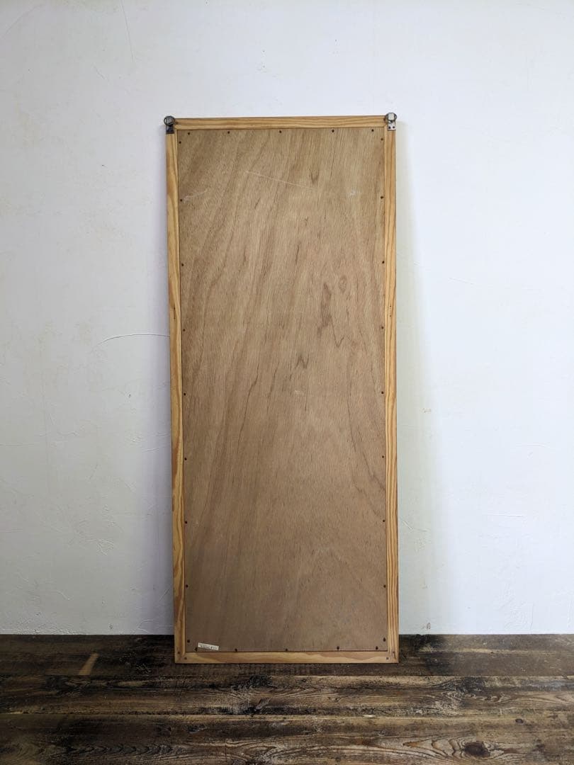 木製ナチュラルスタンドミラー 縦長 全身鏡