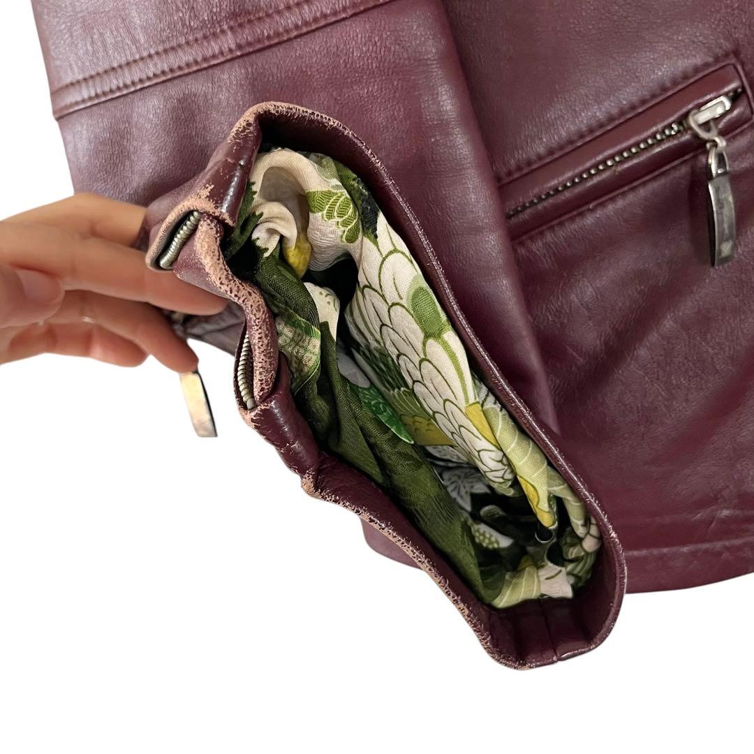 00s JUVENILE DELINQUENT 和柄裏地 レザージャケット 羊革