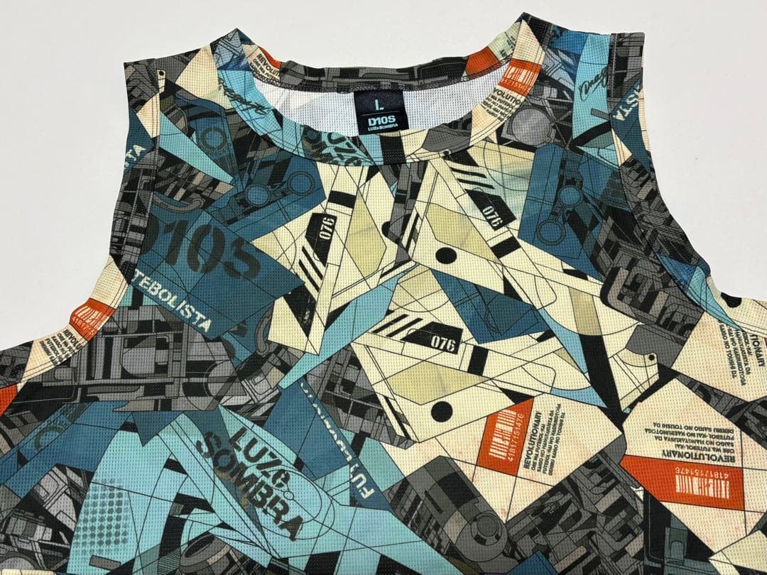 【D10S／ルースイソンブラ】メッシュ ノースリーブ タンクトップ (L)