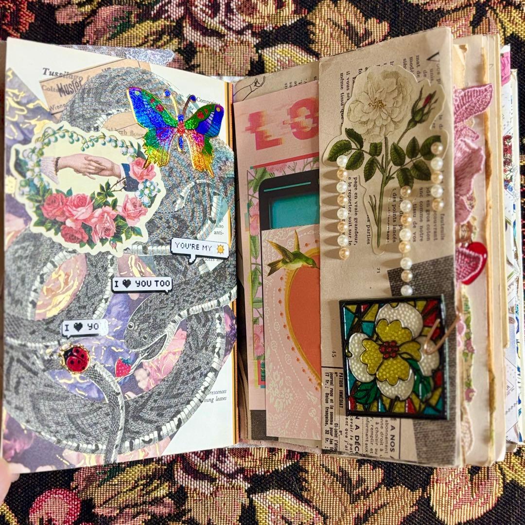 ジャンクジャーナル　おすそ分け　紙もの　コラージュ素材　ヴィンテージ