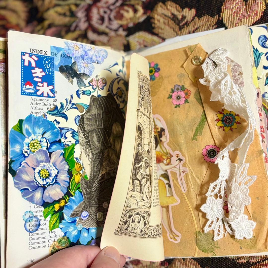 ジャンクジャーナル　おすそ分け　紙もの　コラージュ素材　ヴィンテージ