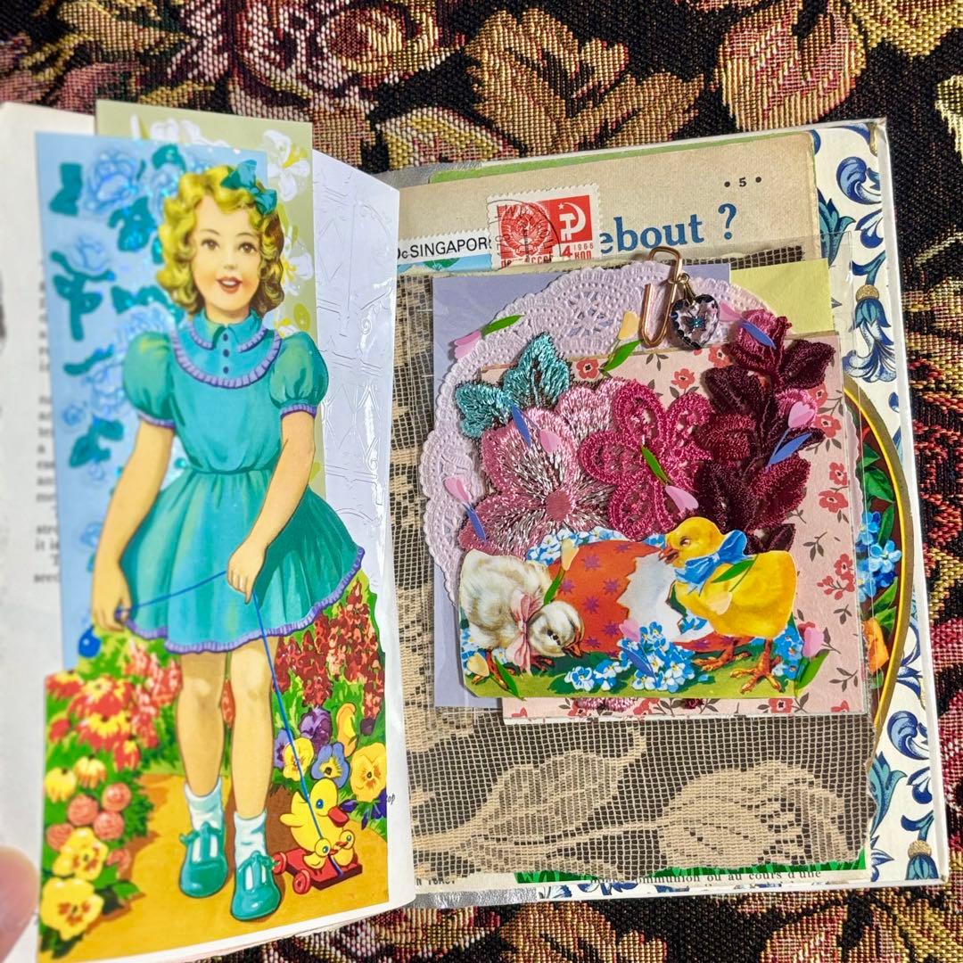 ジャンクジャーナル　おすそ分け　紙もの　コラージュ素材　ヴィンテージ