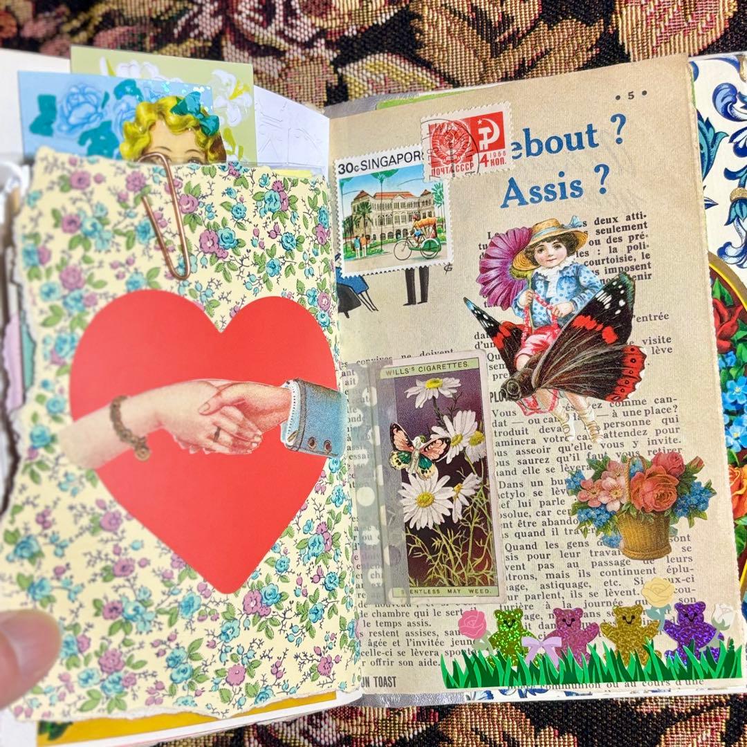 ジャンクジャーナル　おすそ分け　紙もの　コラージュ素材　ヴィンテージ