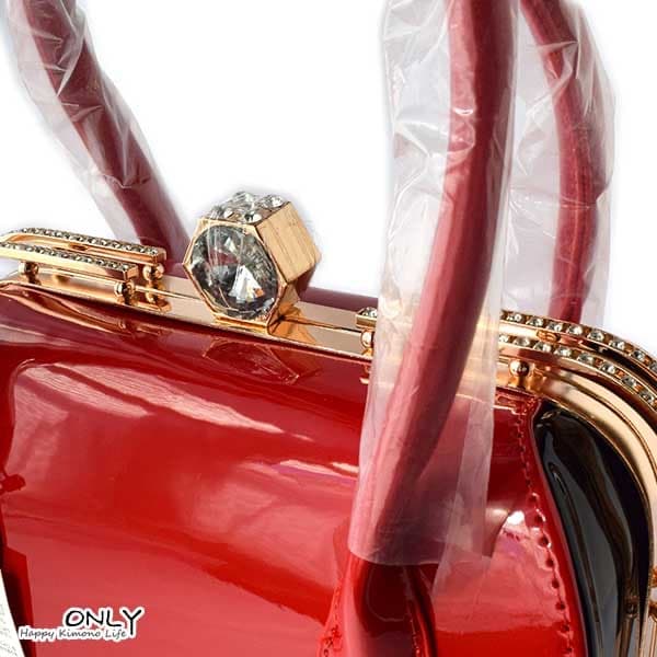 6493 振袖用 バッグセット 幅広 草履 エナメル 合革 バックセット 新品