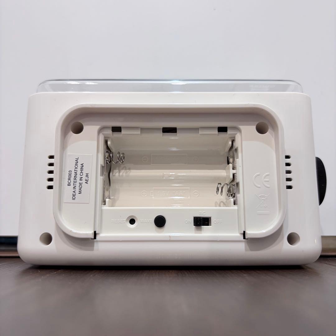 廃盤品★BRUNO LCDレトロアラームクロックS ホワイト BCR003-WH