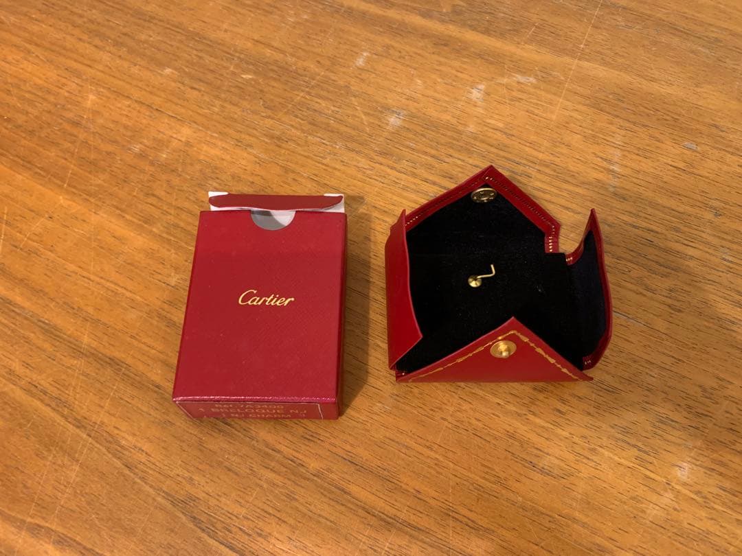 G0919-02★Cartier 空箱 アクセサリーケース 赤 6点セット