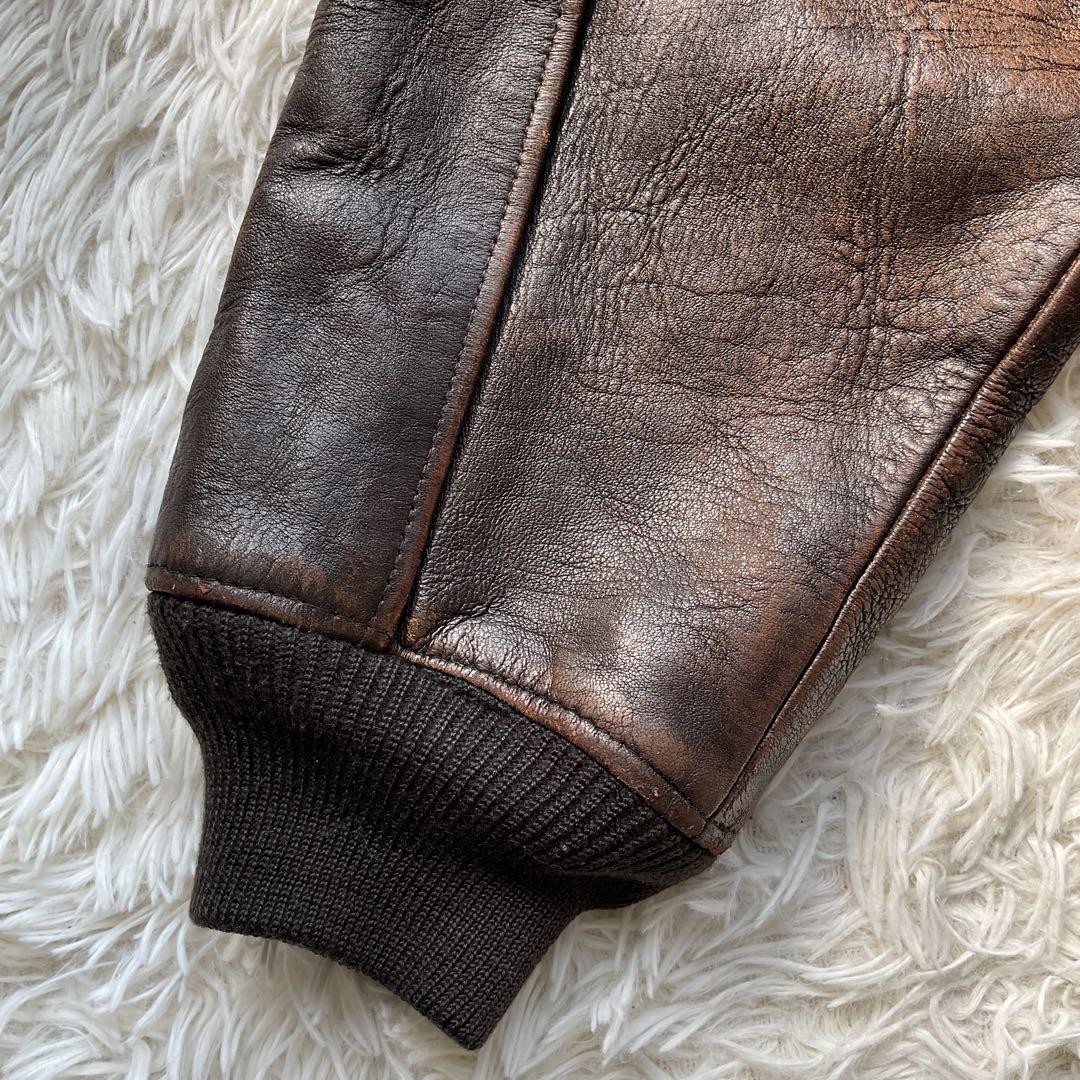 人気✨AVIREX レザージャケット　M 本革　G-1 ブラウン　ボア　2way