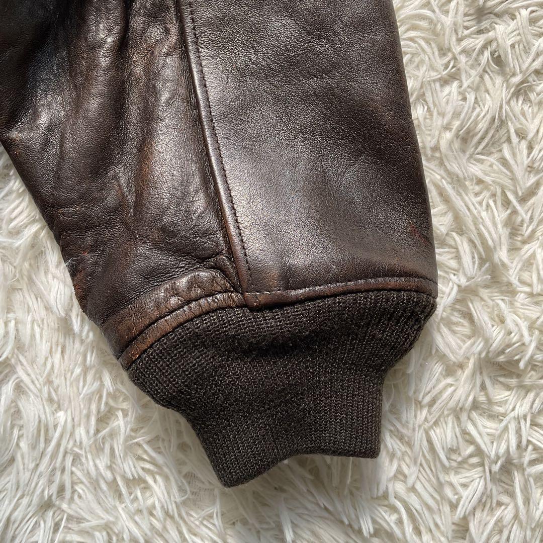 人気✨AVIREX レザージャケット　M 本革　G-1 ブラウン　ボア　2way