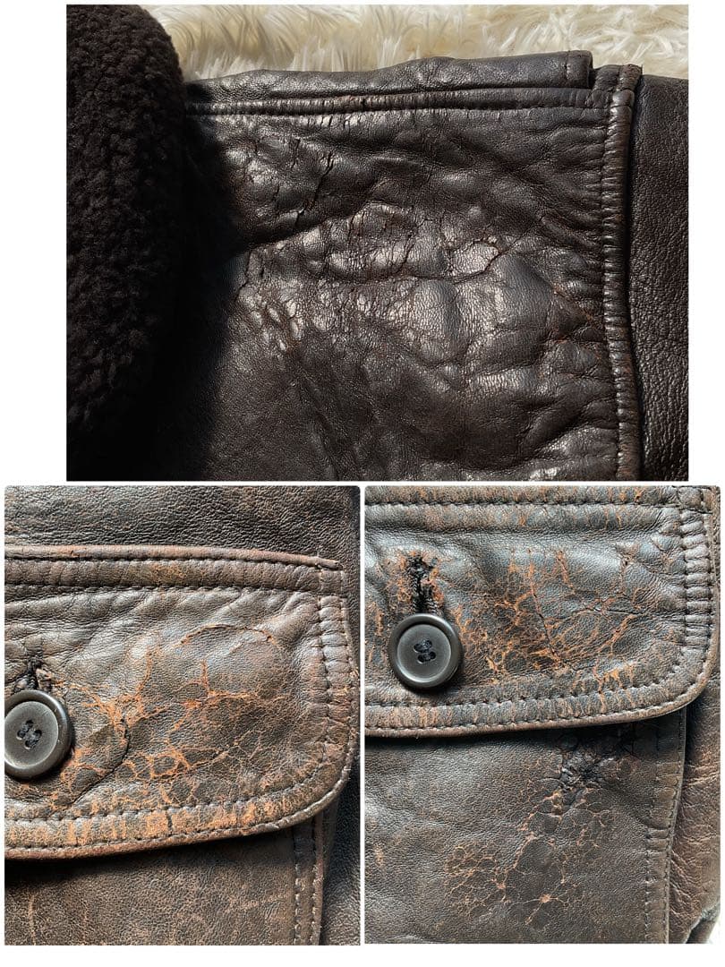 人気✨AVIREX レザージャケット　M 本革　G-1 ブラウン　ボア　2way