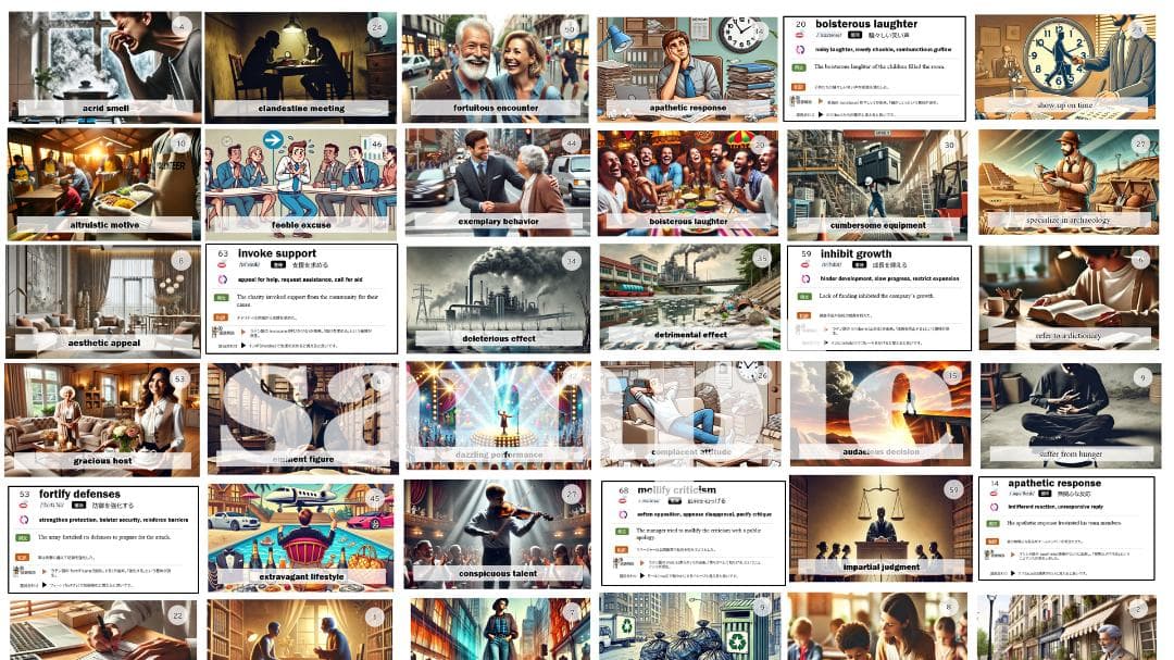 絵で覚える単語カード 2級レベル 2025年版 商品番号①　※詳細は説明欄を参照