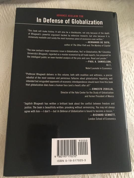 洋書 In defense of globalization