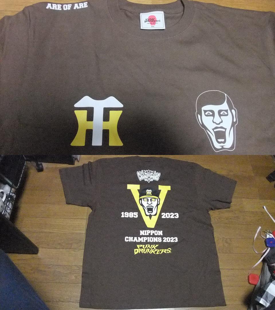 阪神タイガース 未使用 XL パンクドランカーズ Tシャツ 優勝 虎 茶系 半袖