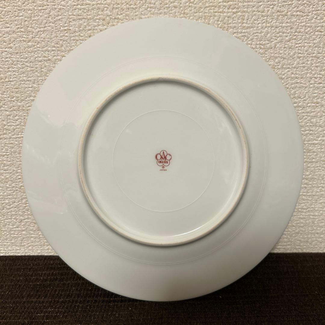 大倉陶園　呉須正倉院　デザートプレート　20cm プラチナ彩　手描き