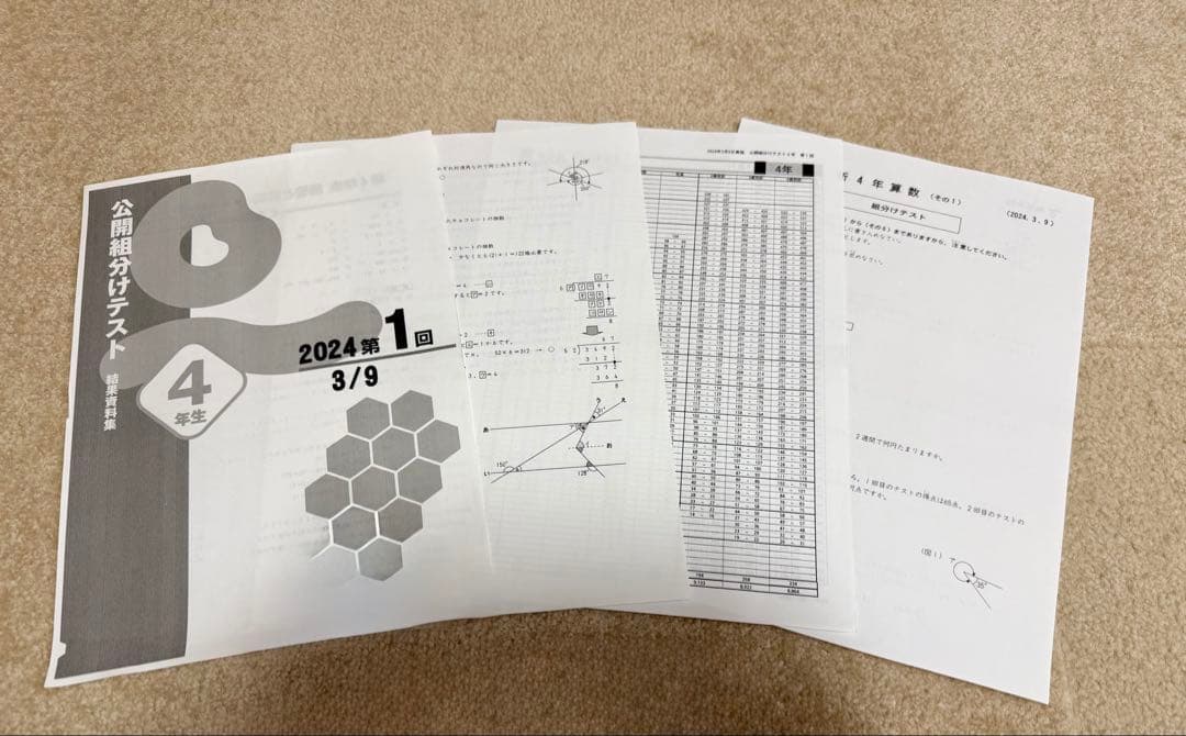 ＹＴ　四谷大塚　5年&4年　2025年➕2024年　第１回〜第９回セット