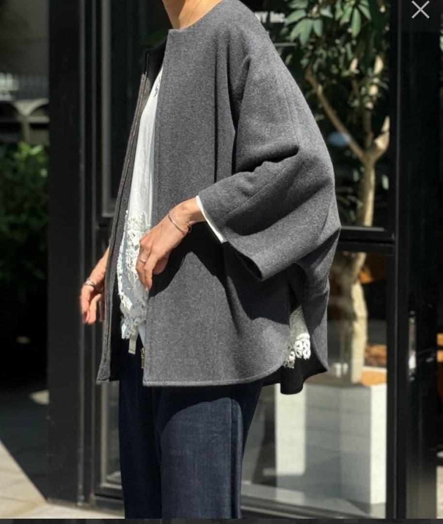 【即購入OK】【新品未使用】ビアズリー　ウールポンチョコート