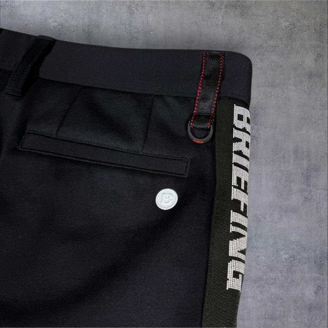 極美品 BRIEFIMG ブリーフィングサイドロゴ パンツ GOLF ゴルフ 黒